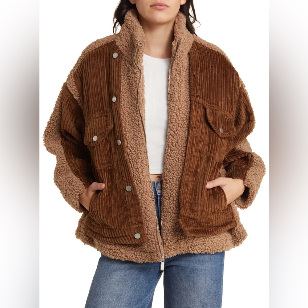 Blank NYC Brown Teddy Jacket